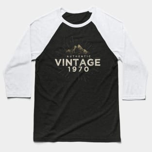 Authentic Vintage 1970 Birthday Design Baseball T-Shirt